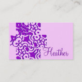 Visite Carte de profil Heather (Dos)