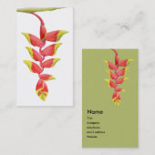 Visite Carte de profil Heliconia Branch (Devant / Derrière)