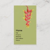 Visite Carte de profil Heliconia Branch (Dos)