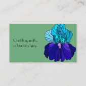 Visite Carte de profil Iris Garden (Dos)