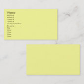 Visite Carte de profil jaune clair (Devant / Derrière)