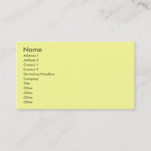 Visite Carte de profil jaune clair