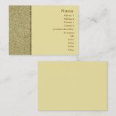 Visite Carte de profil Khaki Sandstone (Devant / Derrière)