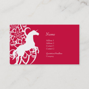Visite Carte de profil - licorne décorative