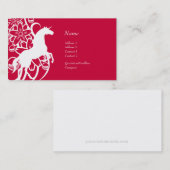 Visite Carte de profil - licorne décorative (Devant / Derrière)