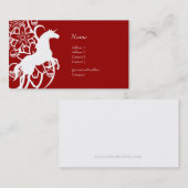 Visite Carte de profil - licorne décorative (Devant / Derrière)