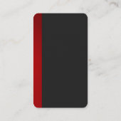 Visite Carte de profil Linen design Red Grey (Dos)