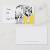 Visite Carte de profil - loup (Devant / Derrière)