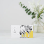 Visite Carte de profil - loup (Debout devant)
