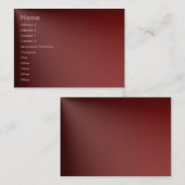 Visite Carte de profil Maroon (Devant / Derrière)