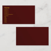 Visite Carte de profil Maroon (Devant / Derrière)
