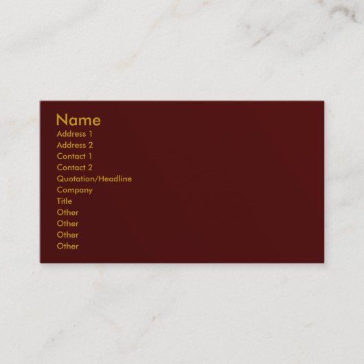 Visite Carte de profil Maroon (Devant)