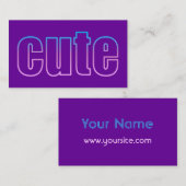 Visite carte de profil mignonne (Devant / Derrière)