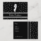 Visite Carte de profil Mode Rétro Vintage 2 (Devant / Derrière)