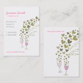 Visite Carte de profil modèle de félicitations au champag (Devant / Derrière)