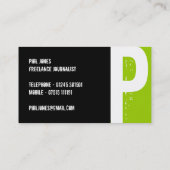 Visite Carte de profil Monogramme moderne (Dos)