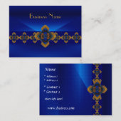 Visite Carte de profil motif bleu royal design Delight (Devant / Derrière)