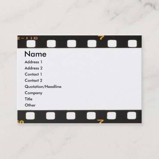 Visite Carte de profil négative (Devant)