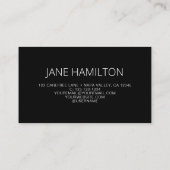 Visite Carte de profil noir moderne code QR (Dos)