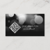Visite Carte de profil noir moderne code QR (Devant)