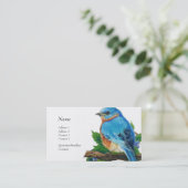 Visite Carte de profil - oiseau bleu (Debout devant)