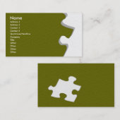 Visite Carte de profil Olive Green Sandstone (Devant / Derrière)