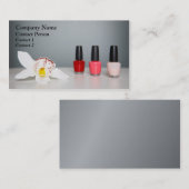 Visite Carte de profil ongle polonais et orchidée (Devant / Derrière)