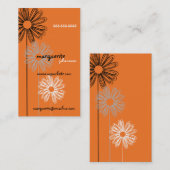 Visite Carte de profil orange fluide (Devant / Derrière)