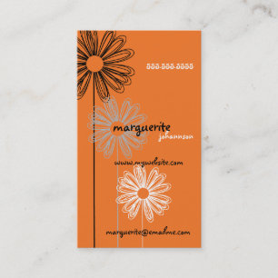 Visite Carte de profil orange fluide