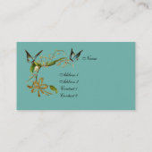 Visite Carte de profil Papillons Vintage Sarcelle (Dos)