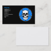 Visite Carte de profil Pentigramme crâne (Devant / Derrière)