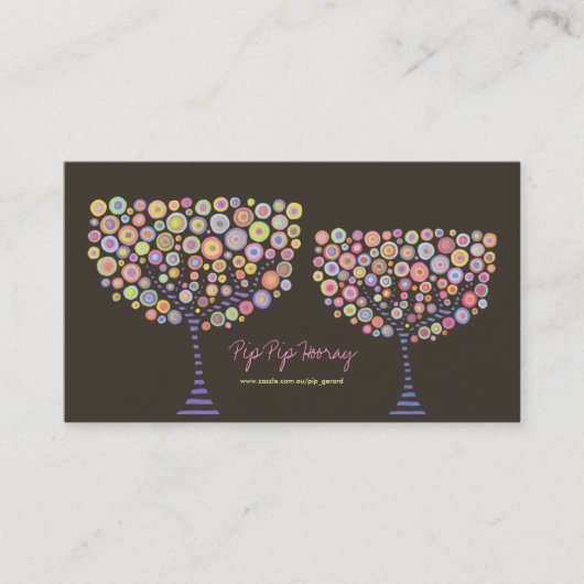 Visite Carte de profil personnelle Pink Candy Retro (Devant)