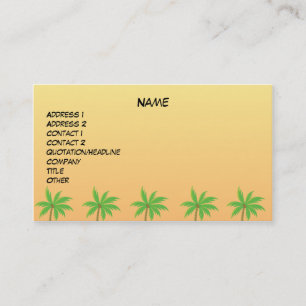 Visite Carte de profil photo Palm Tree