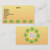 Visite Carte de profil photo Palm Tree (Devant / Derrière)