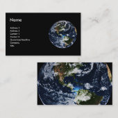 Visite Carte de profil Planète Terre (Devant / Derrière)
