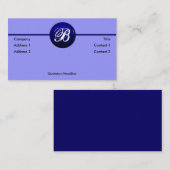 Visite Carte de profil point bleu (Devant / Derrière)