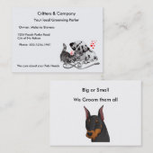 Visite Carte de profil pour animaux (Devant / Derrière)