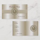 Visite Carte de profil professionnel Elegant Pearl Gem 2 (Devant / Derrière)