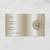 Visite Carte de profil professionnel Elegant Pearl Gem 2 (Dos)