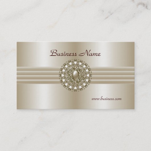 Visite Carte de profil professionnel Elegant Pearl Gem 2 (Devant)