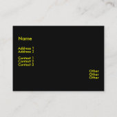 Visite Carte de profil professionnelle B (Dos)