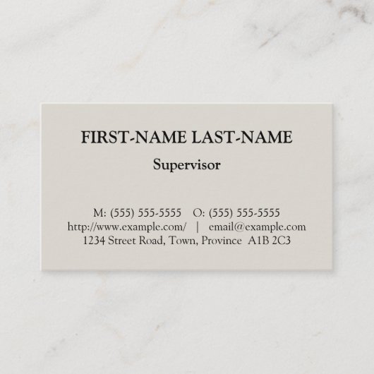 Visite Carte de profil professionnelle de base (Devant)