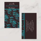 Visite Carte de profil professionnelle moderne turquoise (Devant / Derrière)