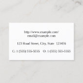 Visite Carte de profil professionnelle pourpre (Dos)