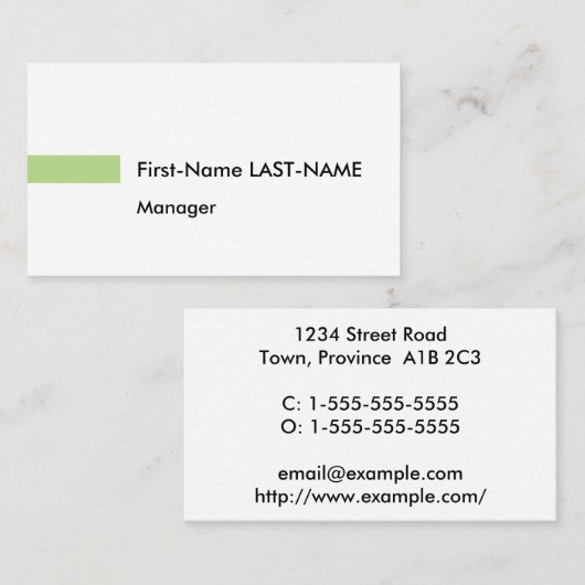 Visite Carte de profil professionnelle simple (Devant / Derrière)