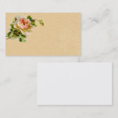 Visite Carte de profil professionnelle Vintage Rose Rose (Devant / Derrière)