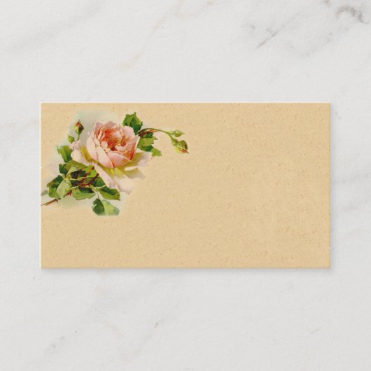 Visite Carte de profil professionnelle Vintage Rose Rose (Devant)