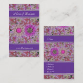 Visite Carte de profil professionnelle Vintage rose viole (Devant / Derrière)