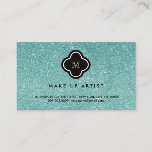 Visite Carte de profil Quatrefoil Parties scintillant Tur
