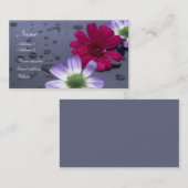 Visite Carte de profil Raindrops and Flowers (Devant / Derrière)